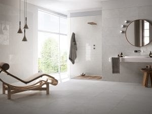 porcelain tiles in wet room