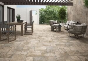 Cross Cut Beige 4 Size Mix