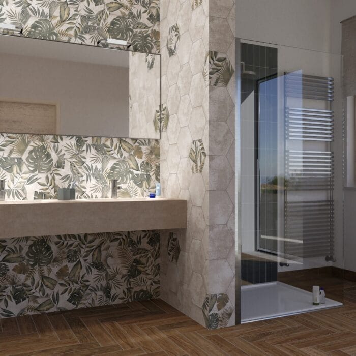 Hex Jungle Decor 22.5 x 25.9cm