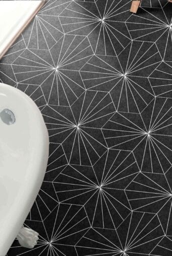 Hex Aster Nero 22 x 25cm