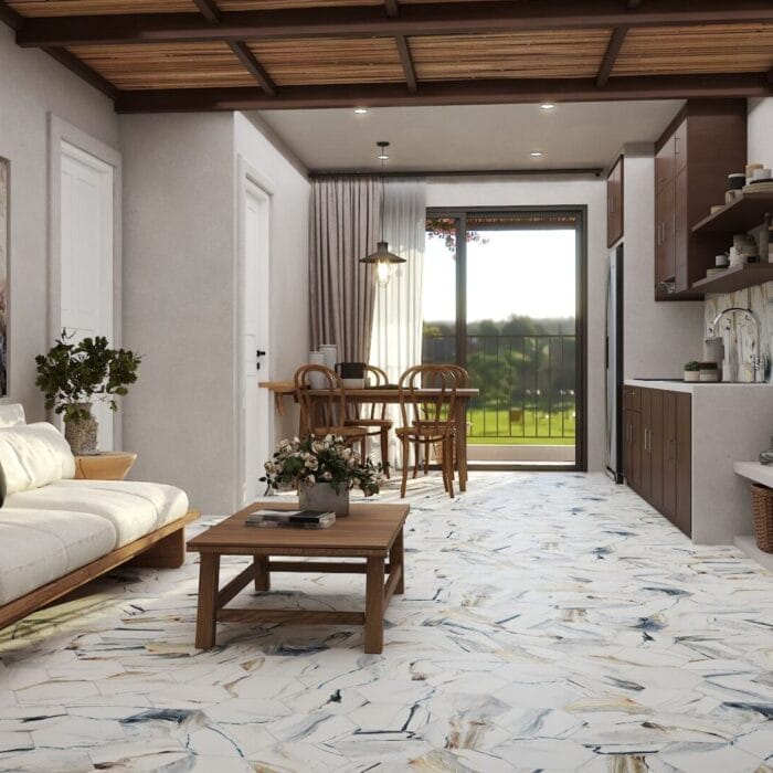 Hex Marmaris Sunset 22 x 25cm