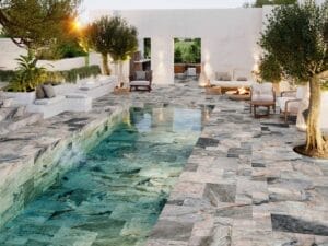 Inviting swimming pool colour