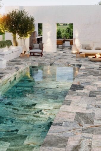 Inviting swimming pool colour